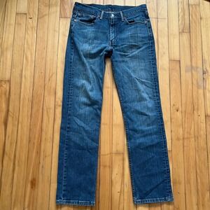 Levi's 514 Regular Fit Straight Leg Jeans Dark Wash Mens Size 34x34